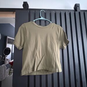 Olive Green Short Sleeve Top